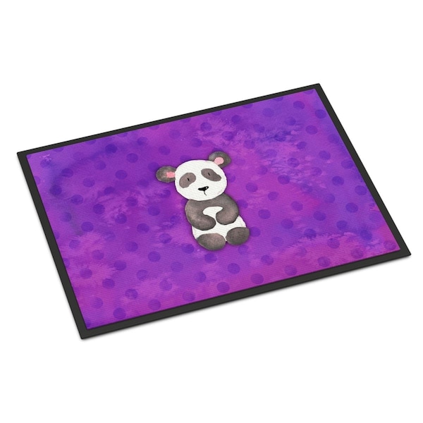 Carolines Treasures 18 x 27 in. Polkadot Panda Bear Watercolor Indoor or Outdoor Mat BB7375MAT - main